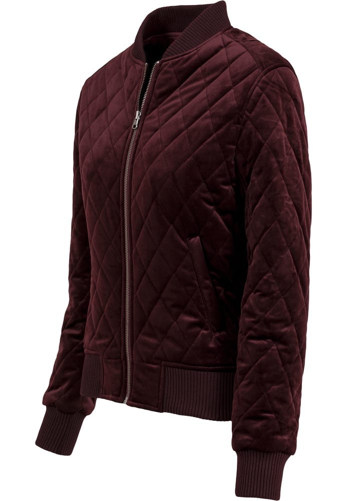 Urban Classics TB1468C - Ladies Diamond Quilt Velvet Jacket