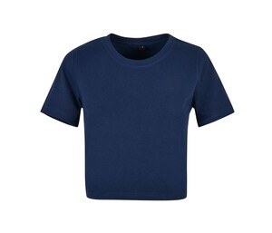 BUILD YOUR BRAND BY042 - T-shirt femme "cropped" Light Navy